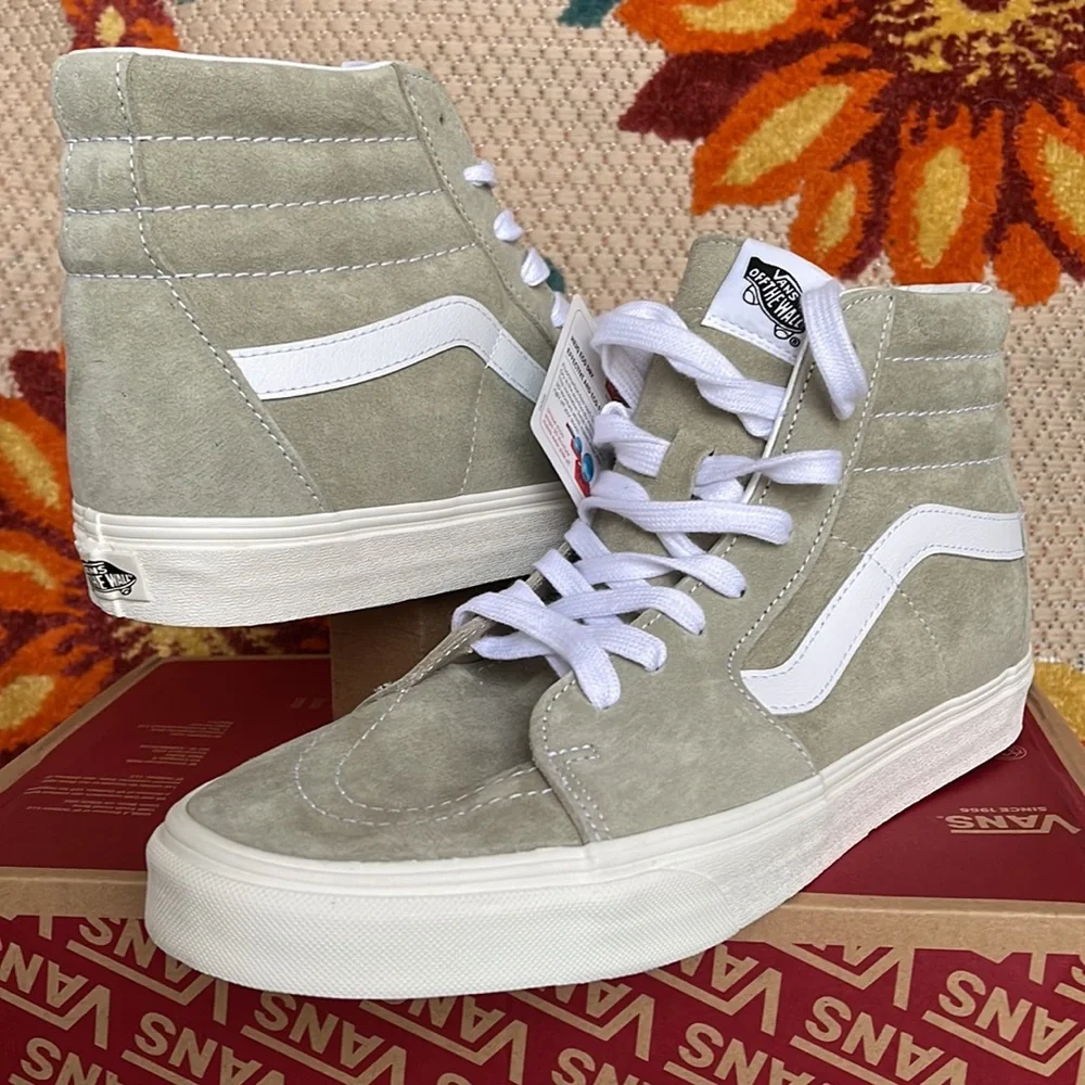 Vans Sk8-Hi Pig Suede Moss Gray/Snow White Men’s sneakers - Picture 9 of 16